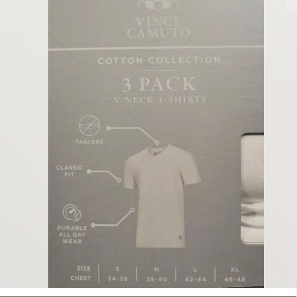 💜Vince Camuto Men’s 3Pack V-Neck T-shirts - Picture 3 of 5